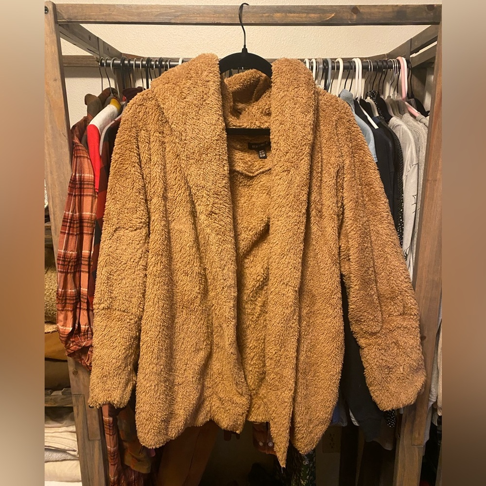 Cozy Soft Oversized Brown Teddybear Hooded Sweater